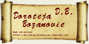 Doroteja Božanović vizit kartica